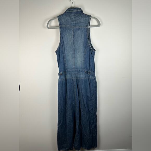 Free People Vintage Denim Button Down Maxi Dress Size 4 EUC Rare Style - Picture 2 of 9